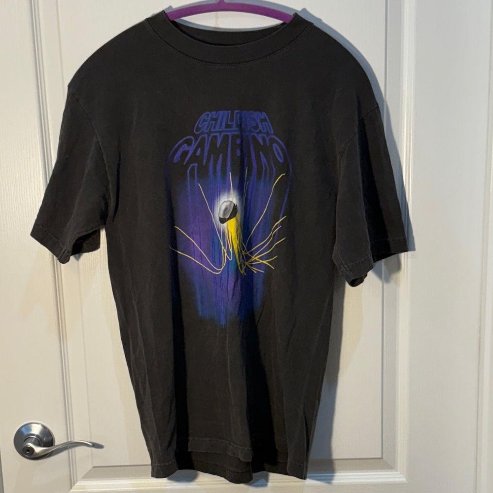 Childish Gambino Black Graphic T-Shirt 2024 The New World War Size S